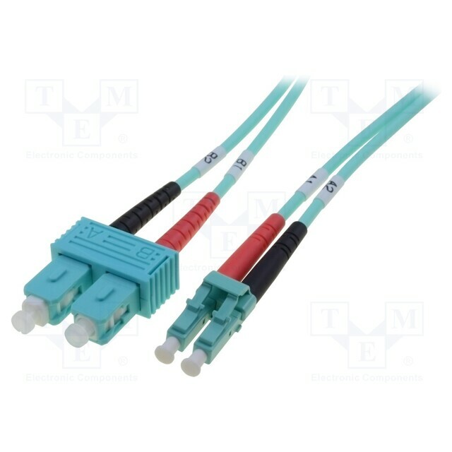 DIGITUS Fiber patch cord; OM3; LC/UPC