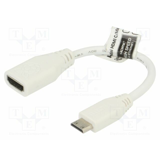 RASPBERRY PI Connection cable; white; 100mm