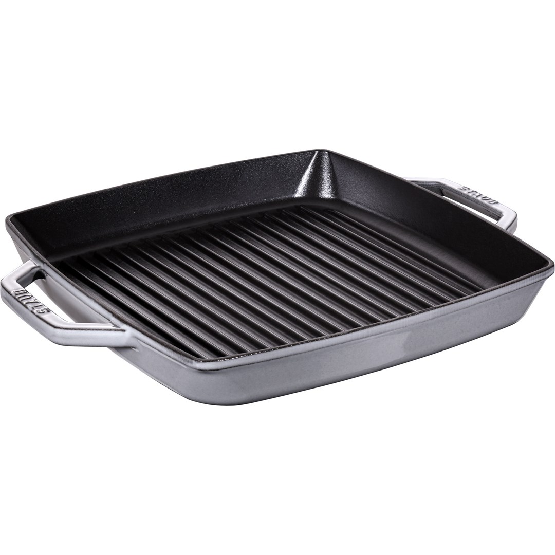 STAUB Square cast iron grill pan