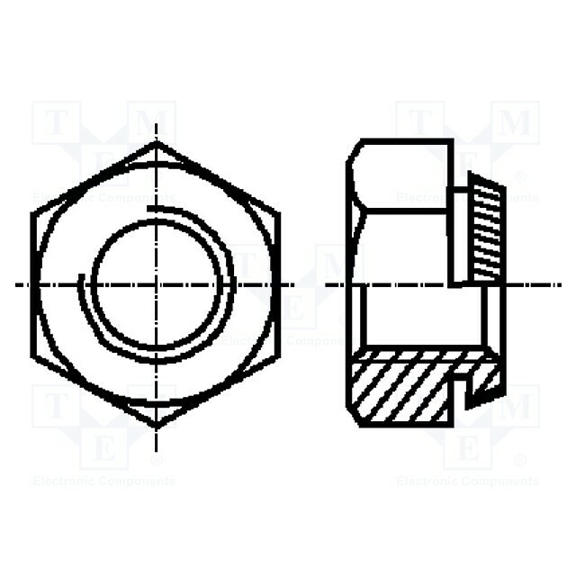 BOSSARD Nut; hexagonal; M6; steel; Plating: