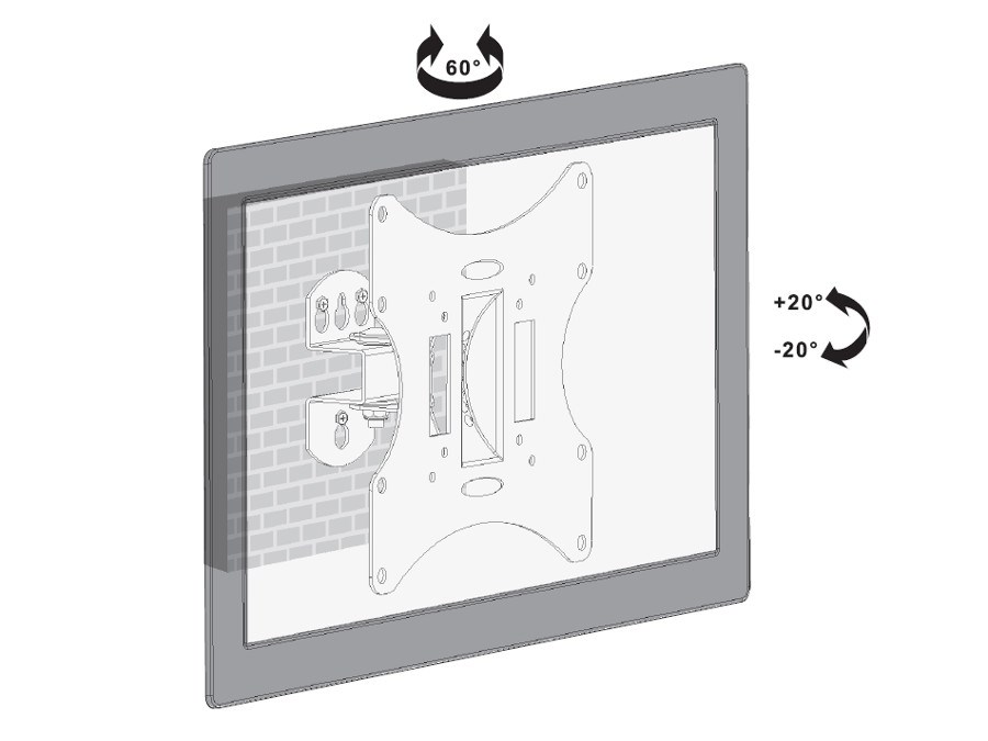 Maclean MC-501A Universal Wall TV Bracket