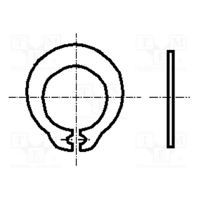 BOSSARD Circlip; spring steel; Shaft dia: