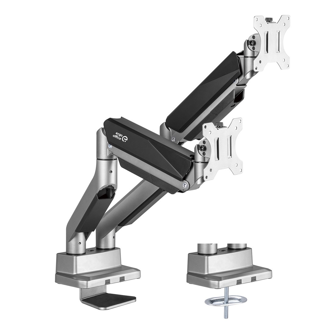 Universal Ergo Office Dual Monitor Desktop