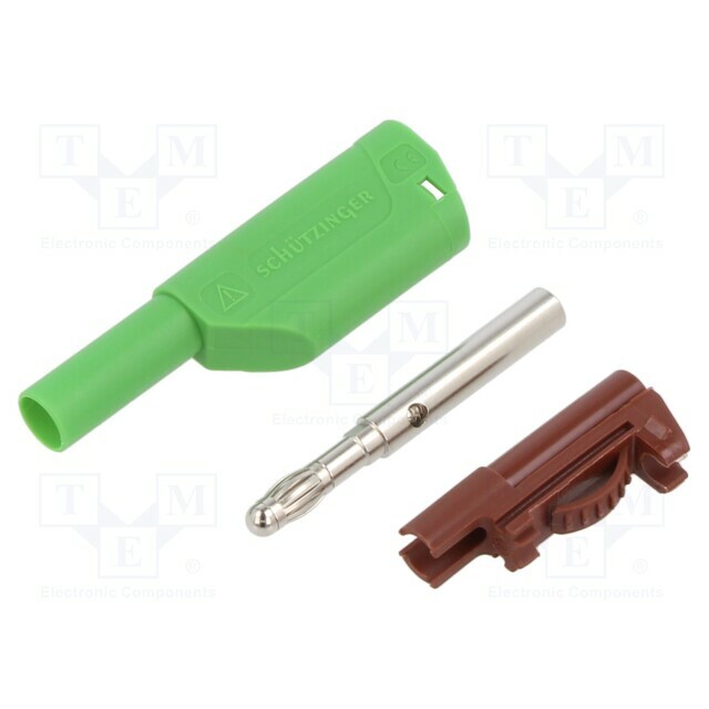 SCHUTZINGER Laboratory connector: 4mm banana; plug