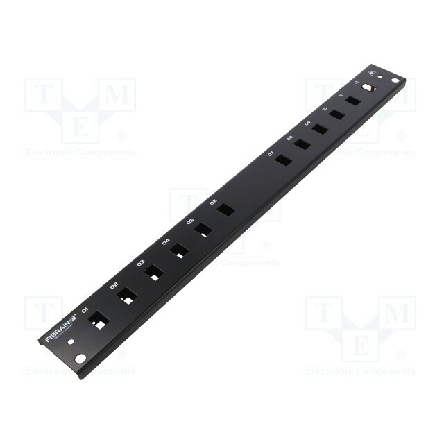 Front panel; 1U; Panel colour: black