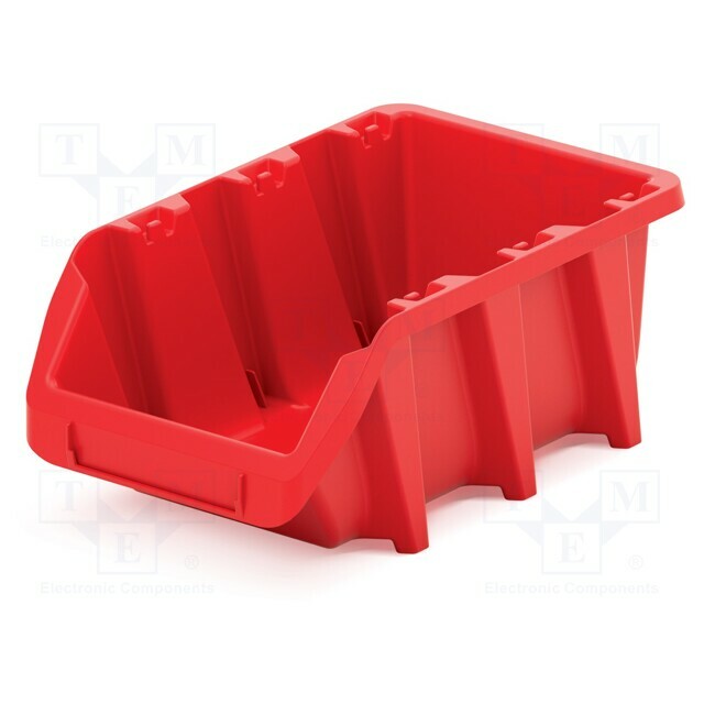 KISTENBERG Container: cuvette; red; long; 198x118x84mm