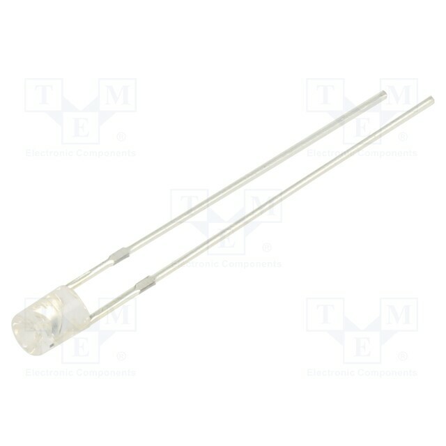 OPTOSUPPLY LED; green; 3mm; 500÷750mcd; 140°