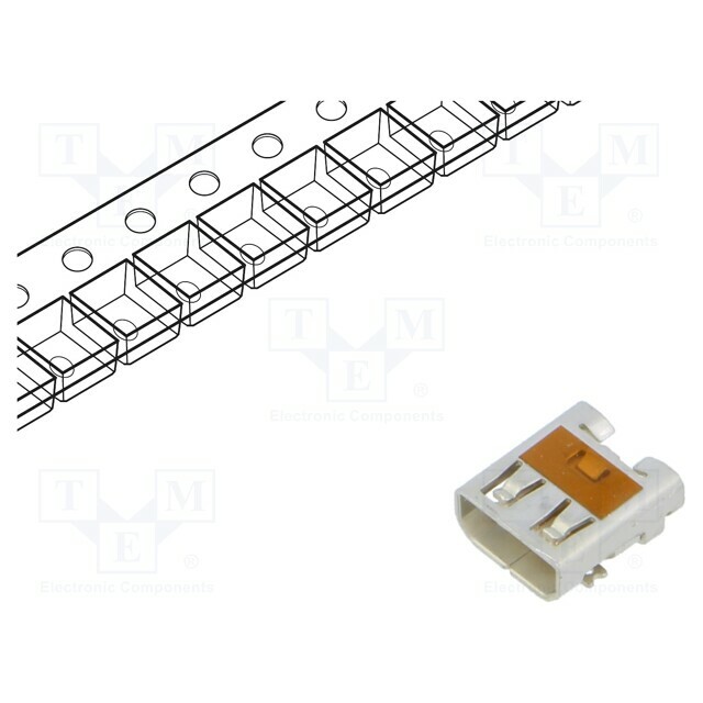 MOLEX Connector: HDMI; socket; PIN: 19