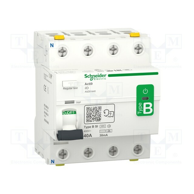 SCHNEIDER ELECTRIC RCBO breaker; Inom: 40A