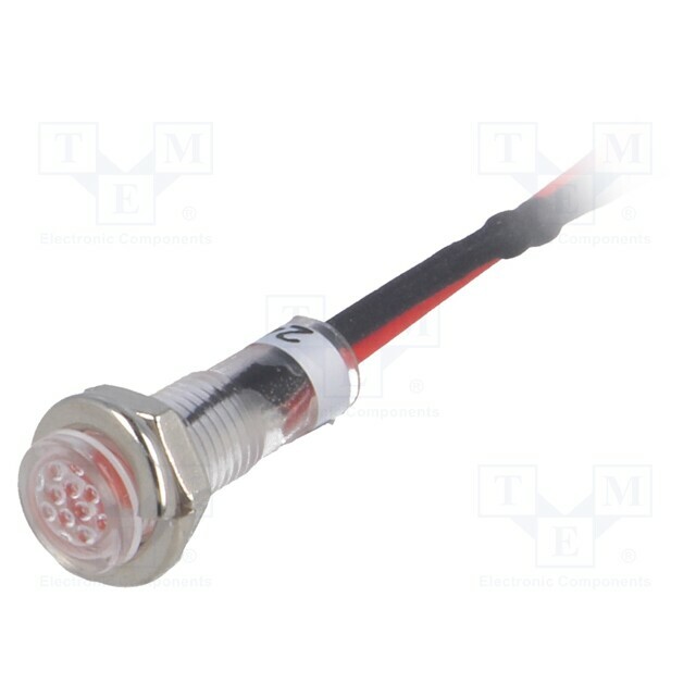 SCI Indicator: LED; flat; red; 24VDC
