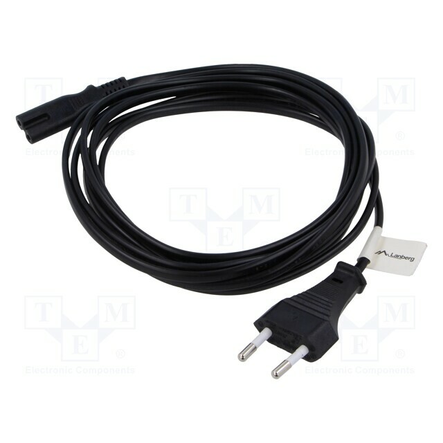 LANBERG Cable; CEE 7/16 (C) plug