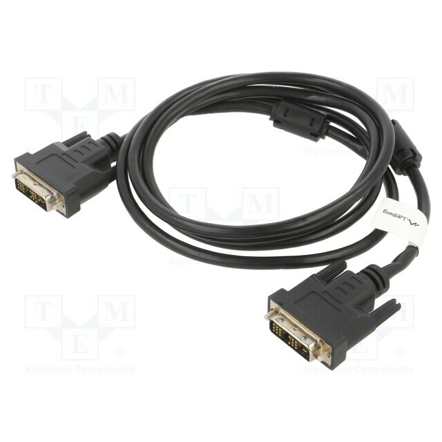 LANBERG Cable; DVI-D (18+1) plug,both