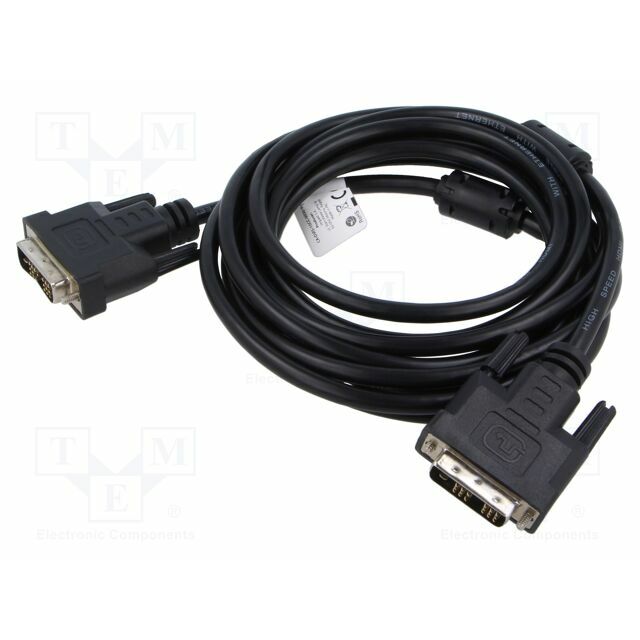 LANBERG Cable; DVI-D (18+1) plug,both