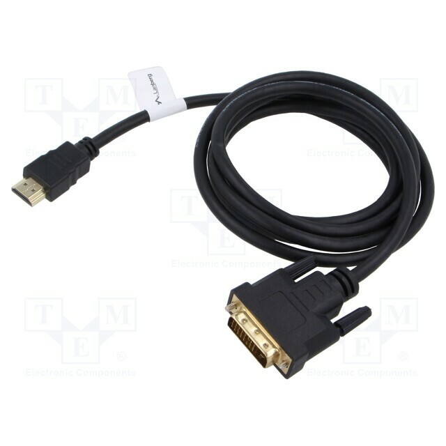 LANBERG Cable; DVI-D (24+1) plug,HDMI