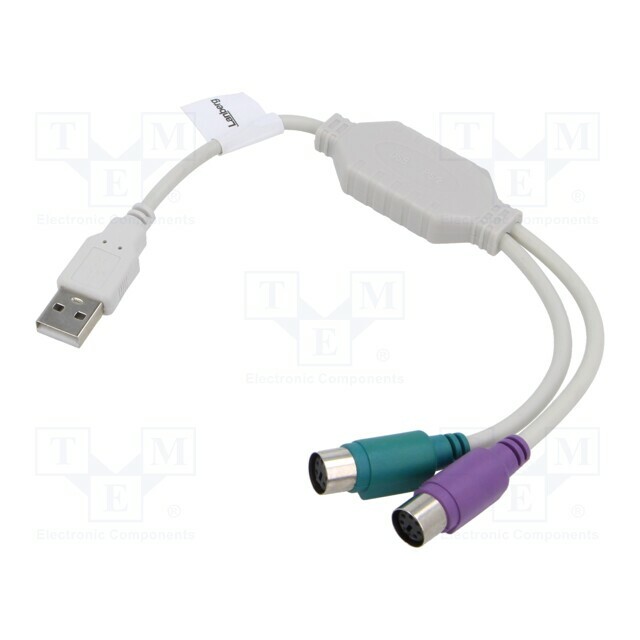 LANBERG Adapter; PS/2 socket x2,USB