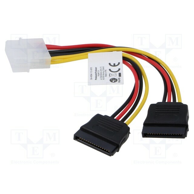 LANBERG Cable: mains SATA; Molex male