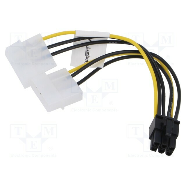 LANBERG Cable: mains; Molex male x2