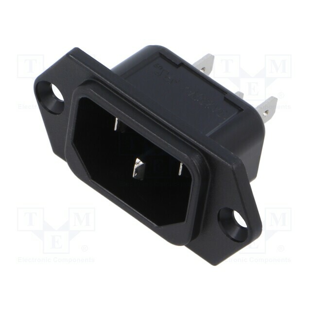 SCHURTER Connector: AC supply; socket; male