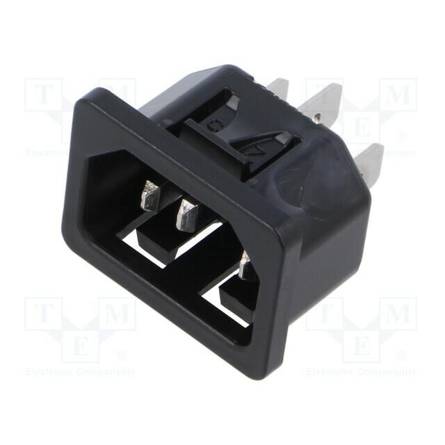 SCHURTER Connector: AC supply; socket; male