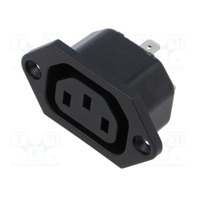 SCHURTER Connector: AC supply; socket; female