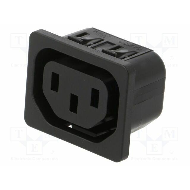SCHURTER Connector: AC supply; socket; female