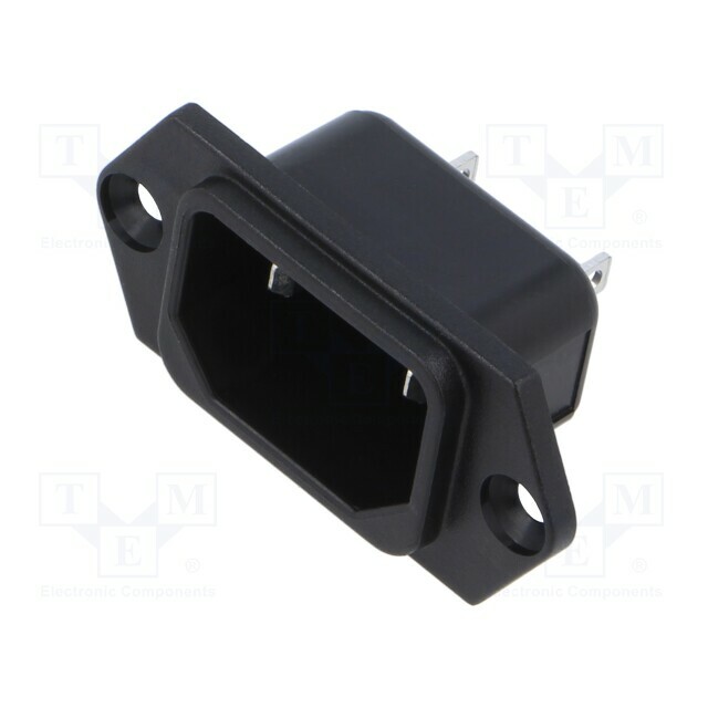 SCHURTER Connector: AC supply; socket; male