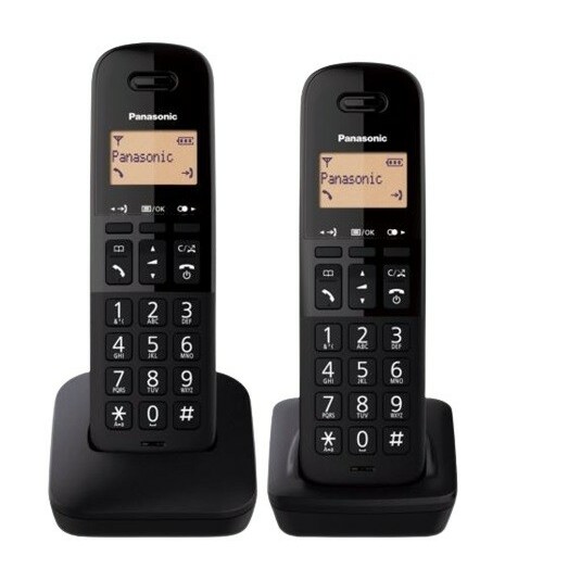 PANASONIC Telephone KX-TGB612 Dect Black Duo