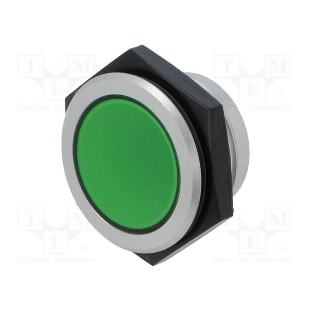 SIGNAL-CONSTRUCT Indicator: LED; flat; green; Ø30mm
