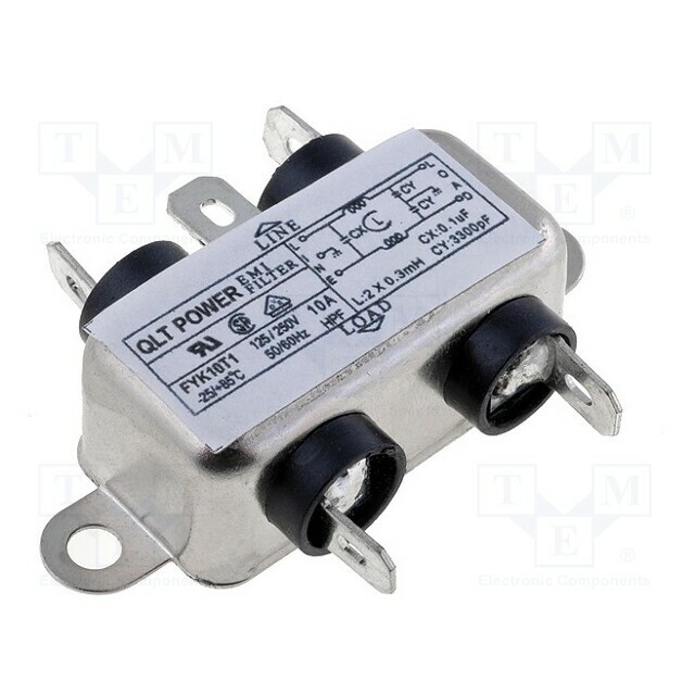 QLT POWER Filter: anti-interference; 250VAC; Cx: