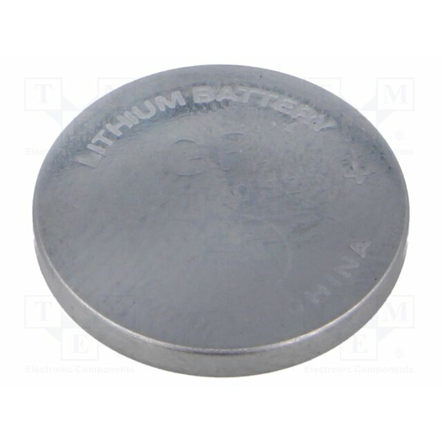 Battery: lithium; coin; CR2032; 3V; 220mAh