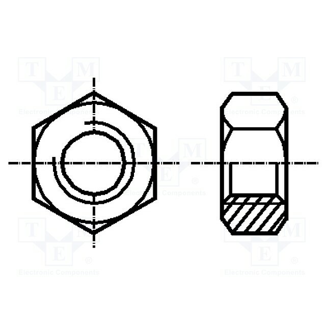 BOSSARD Nut; hexagonal; M5; 0.5