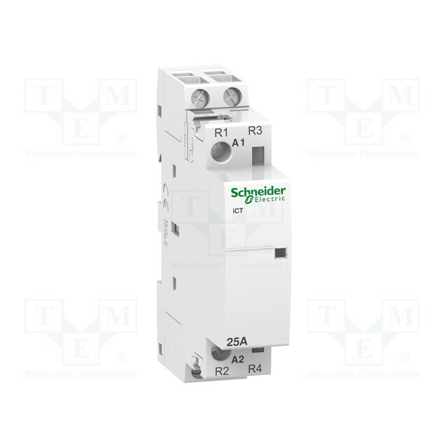 SCHNEIDER ELECTRIC Contactor: 2-pole installation; 25A