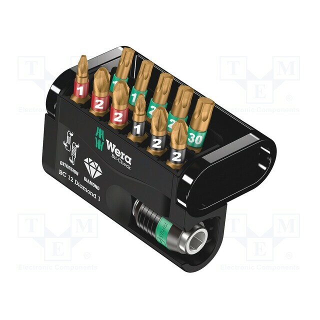 Tools set: screwdriver bits; plastic box
