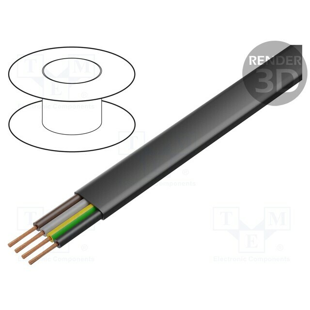 HELU Wire; NEO-Flach; NGFLGOU; 4G6mm2; unshielded