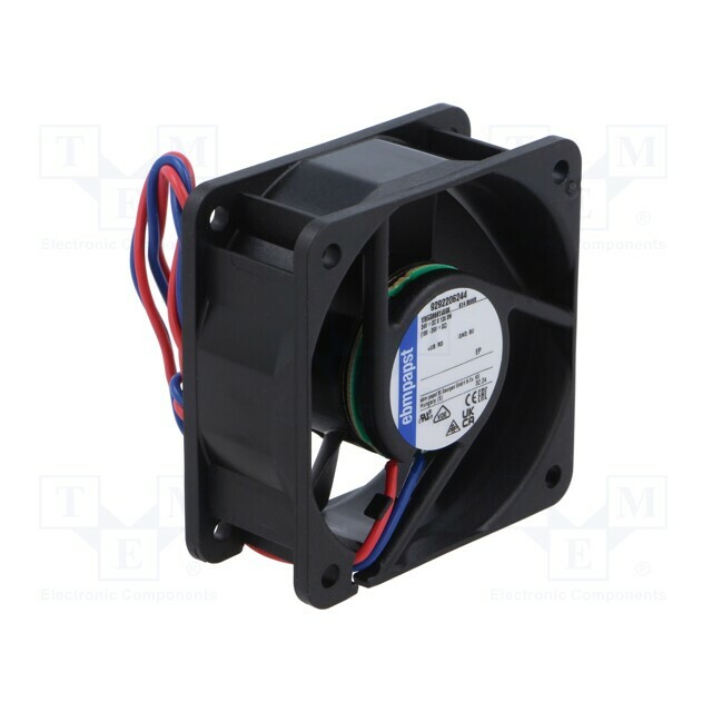 EBM-PAPST Fan: DC; 60x60x25mm; axial; 24VDC