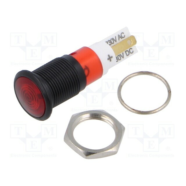 SIGNAL-CONSTRUCT Indicator: LED; prominent; red; 230VAC