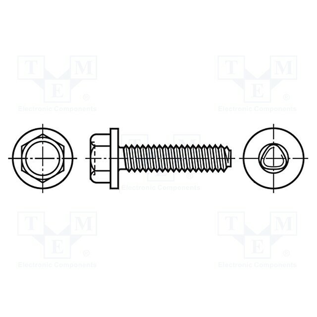 BOSSARD Screw; 6x16; Head: hexagonal; none