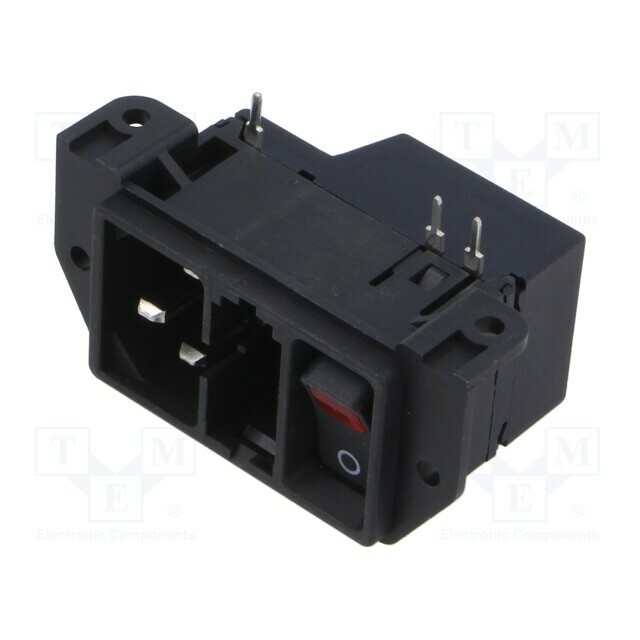 SCHURTER Connector: AC supply; socket; male