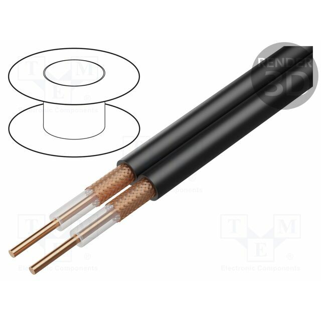 Wire: coaxial; RG59B/U; wire; CCS; PVC