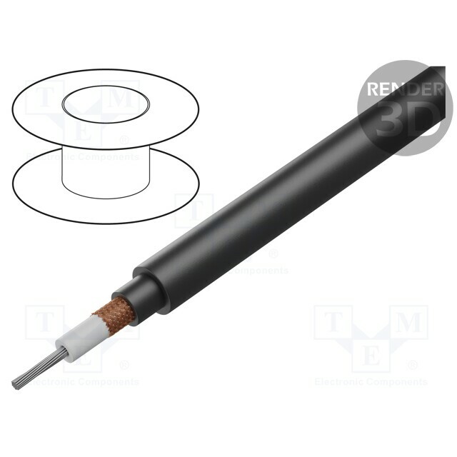 Wire: coaxial; RG11A/U; stranded; Cu; PVC