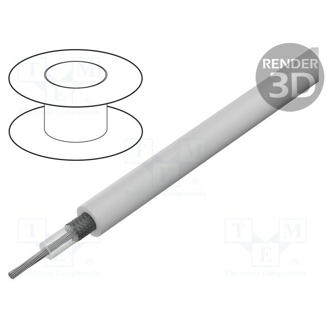 Wire: coaxial; RG187A/U; stranded; CCS; PFA