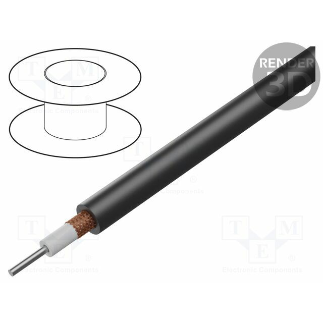 Wire: coaxial; RG59B/U; wire; CCS; PVC