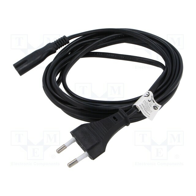 LANBERG Cable; CEE 7/16 (C) plug