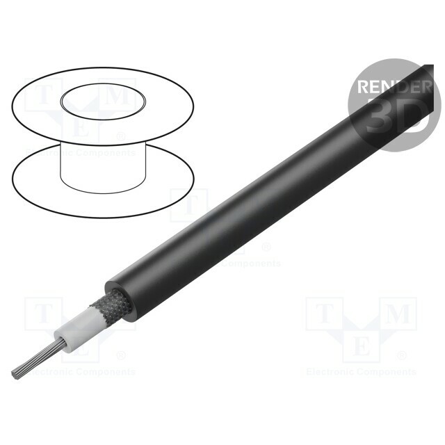 Wire: coaxial; RG58C/U; stranded; Cu; PVC