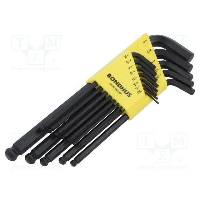 Wrench: hex key-set; inch,spherical; ProTanium®