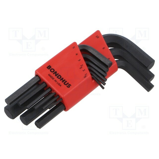Wrench: hex key-set; ProTanium®,steel; short