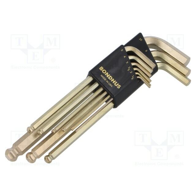 Wrench: hex key-set; spherical; ProTanium®,steel