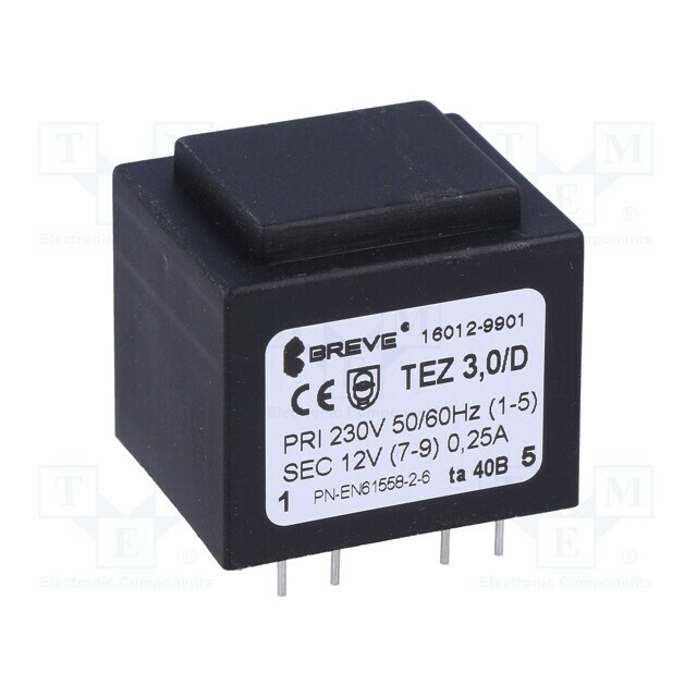 BREVE TUFVASSONS Transformer: encapsulated; 3VA; 230VAC