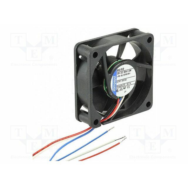 EBM-PAPST Fan: DC; 18.5m3/h; 28dBA