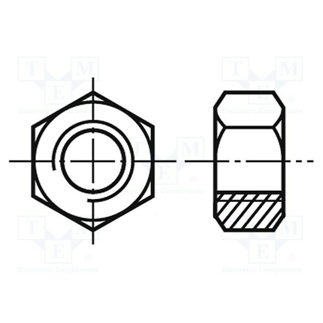 BOSSARD Nut; hexagonal; M10; 1.5